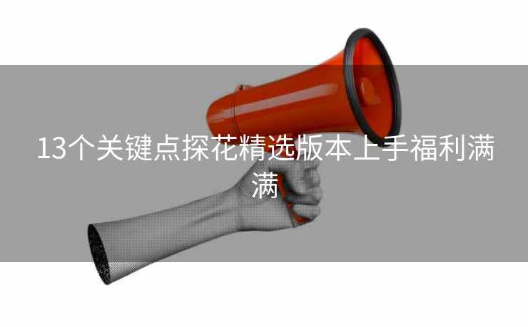 13个关键点探花精选版本上手福利满满
