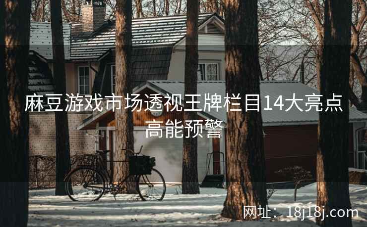麻豆游戏市场透视王牌栏目14大亮点高能预警